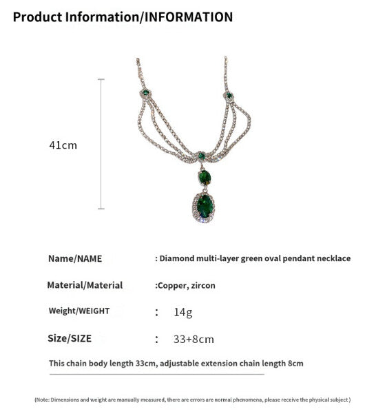 Elegant Green Necklace & Earrings Set(Available for individual purchase)