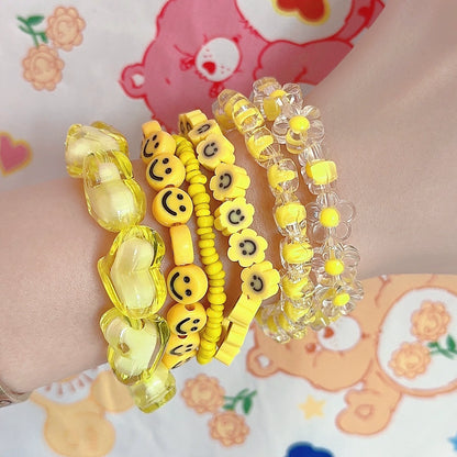 Korean Style Y2K Candy Neon Beaded Bracelet