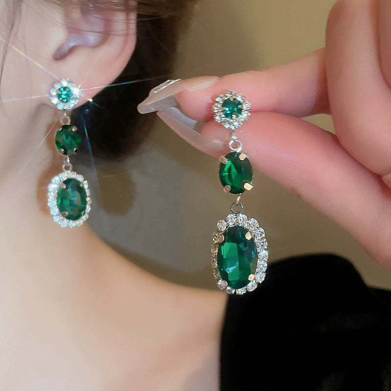 Elegant Green Necklace & Earrings Set(Available for individual purchase)