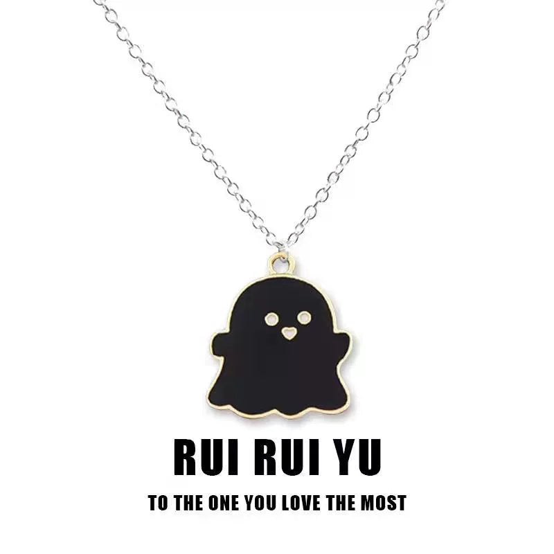 Adorable Ghost Couple Necklace