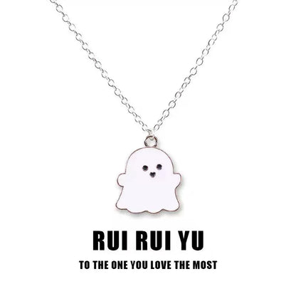 Adorable Ghost Couple Necklace