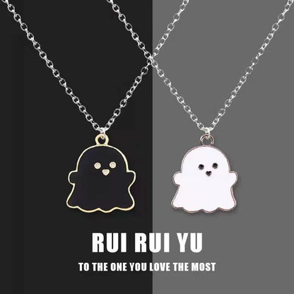 Adorable Ghost Couple Necklace