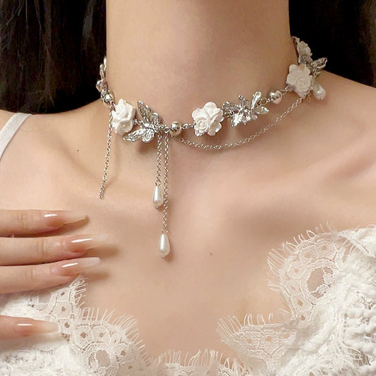 White Rose Princess Choker