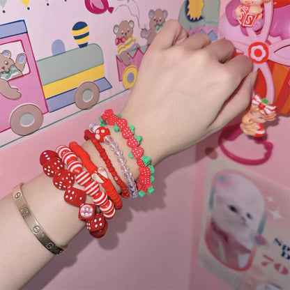 Korean Style Y2K Candy Neon Beaded Bracelet